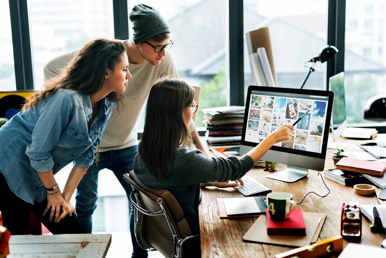 Business Office Connection Contemporary Working Concept